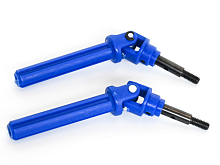 Ось колеса передняя с крестовиной и муфтой привода для Remo Hobby 18, тюнинг, синяя