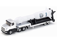 Набор техники Siku 1614 Тягач с ракетой 155, 17 см, серебристыйбелый