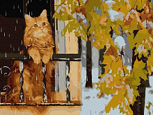 Картина по номерам с цв схемой на холсте 30х40 ПОСЛЕДНЙ ДЕНЬ ОСЕНИ 17 цветов