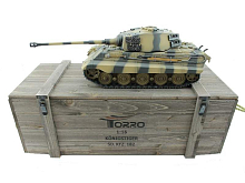 Радиоуправляемый танк Torro King Tiger башня Henschel 116 24G, ВВпушка, деревянная коробка