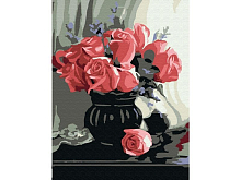 Картина по номерам 15х20 РОЗЫ 12 цветов