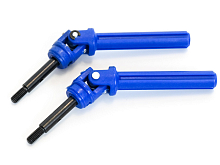 Ось колеса задняя с крестовиной и муфтой привода для Remo Hobby 18, тюнинг, синяя