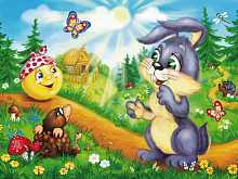 Алмазная мозаика 15х20 Колобок 18 цветов