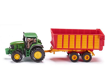 Трактор Siku John Deere с прицепом для силоса 1650