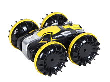 Радиоуправляемый перевертышамфибия AUTODRIVE, желтый, 4WD, 24GHz, переворот, разворот на 360