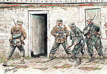 Сборная модель Фигуры Немецкая пехота в Западной Европе. 1944-1945гг