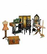 Коллекционный набор мебели Швейная Объемный пазл Материал картон
