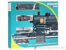 Железная дорога Mehano Prestige паровоз Hudson  (4-6-4) с 3-мя вагонами 1/87(HO)