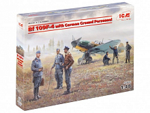 Сборная модель ICM Bf 109F4 с германским наземным персоналом, 148