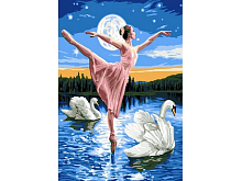 Набор юного художника 20х30 Лебединое озеро 17 цветов