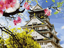 Картина по номерам 40х50 Японская весна 28 цветов