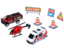 Набор металлических машинок AUTODRIVE JB0403982 Служба спасения 3шт, вк 2317,54см