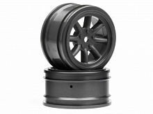 HPI3809 26mm Vintage 8 Spoke Wheel Gun Metal 2