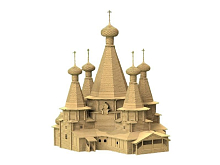Сборная деревянная модель СВМодель Троицкая церковь, 8980 деталей, 172