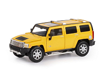 Машина АВТОПАНОРАМА Hummer H3, желтый, 124, свет, звук, вк 24,512,510,5 см