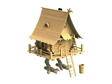 Сборная деревянная модель СВМодель Избушка на курьих ножках, 1770 деталей, 135
