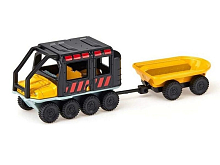 Вездеход Siku 1679 Argo Avenger с прицепом, черныйжелтый