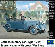 Сборная модель Немецкий военный автомобиль, тип 170 V, легковой автомобиль с экипажем