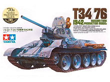 Склеиваемая модель Tamiya 135 Советский танк T3476 1942 С двумя фигурами танкистов