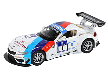 Машина АВТОПАНОРАМА BMW Z4 GT3, белый, 132, свет, звук, инерция, вк 17,513,59 см