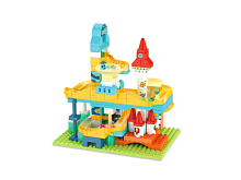 Конструктор CaDA Запуск ракеты 145 деталей, интерактивный, лабиринт с шариками и воронками