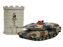 Радиоуправляемый танковый бой Huan Qi 2 в 1, 40МГц танк,башня мишень, зу, акк