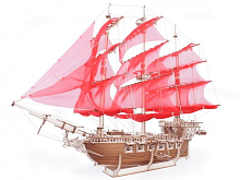 Деревянный конструктор Lemmo Корабль Пегас, 638 деталей