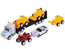 Набор AUTODRIVE Транспорт фрикционный, автовоз 20см с транспортом 47см, вк 244,518 см