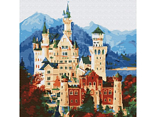 Картина по номерам 30Х30 СРЕДНЕВЕКОВЫЙ ЗАМОК 18 цветов