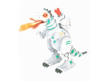 Радиоуправляемый интерактивный динозавр Yearoo стреляет ракетами  дышит паром  88002