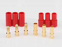 Разъем HXT 35мм тройной позолоченный мамапапа в пластиковом корпусе 2шт