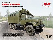 Сборная модель ICM ЗиЛ131 КШМ, Советский военный автомобиль, 135