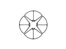 Защита лопастей черная для квадрокоптера Syma X8HWHCHG , 4шт