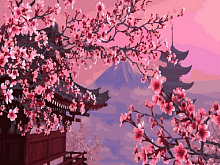 Картина по номерам 40х50 ФУДЗИЯМА 28 цветов