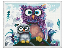 Алмазная мозаика с нанесенной рамкой 40х50 СЕМЕЙНЫЙ ПОРТРЕТ 34 цвета