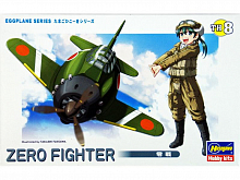 Сборная модель Hasegawa Самолет EGG PLANE ZERO FIGHTER