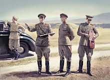 Сборная модель Фигурки Советские генералы 2МВ