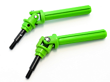 Ось колеса передняя с крестовиной и муфтой привода для Remo Hobby 18, тюнинг, зеленая