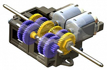 Сборная модель Редуктор с 2мя моторами