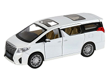 Машина АВТОПАНОРАМА Toyota Alphard, белый, 129, свет, звук, инерция, вк 201011 см