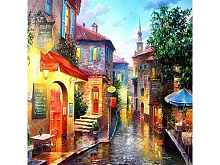 Картина мозаикой 30х30 ТИХАЯ УЛОЧКА квадрат 40 цветов