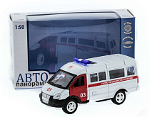 Машина АВТОПАНОРАМА инерц ГАЗель скорая 150, вк 14,585,5 см