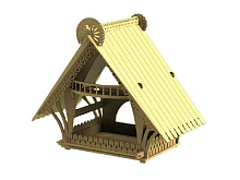 Сборная деревянная модель СВМодель Кормушка для птиц, 45 деталей