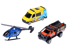 Набор металлических машинок AUTODRIVE JB0403954 Служба спасения животных, 3шт, вк 239,44см