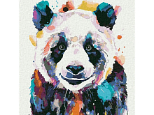 Картина по номерам 30Х30 БОЛЬШАЯ ПАНДА 25 цветов
