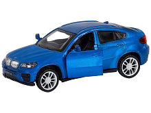 Машина АВТОПАНОРАМА BMW X6, 143, синий, инерция, откр двери, вк 17,512,56,5 см