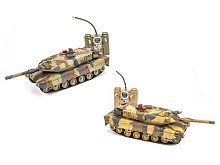 Радиоуправляемый танковый бой Huan Qi Abrams и Abrams 124 24G два танка, зу, акк