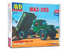 Сборная модель AVD МАЗ205 самосвал, 143
