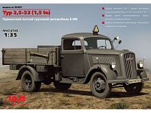 Сборная модель ICM Тур 2,53,2 1,5 to, германский легкий грузовик 2МВ, 135
