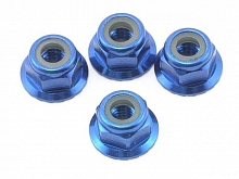 Самоконтрящиеся фланцевые гайки 4 мм  4 штуки